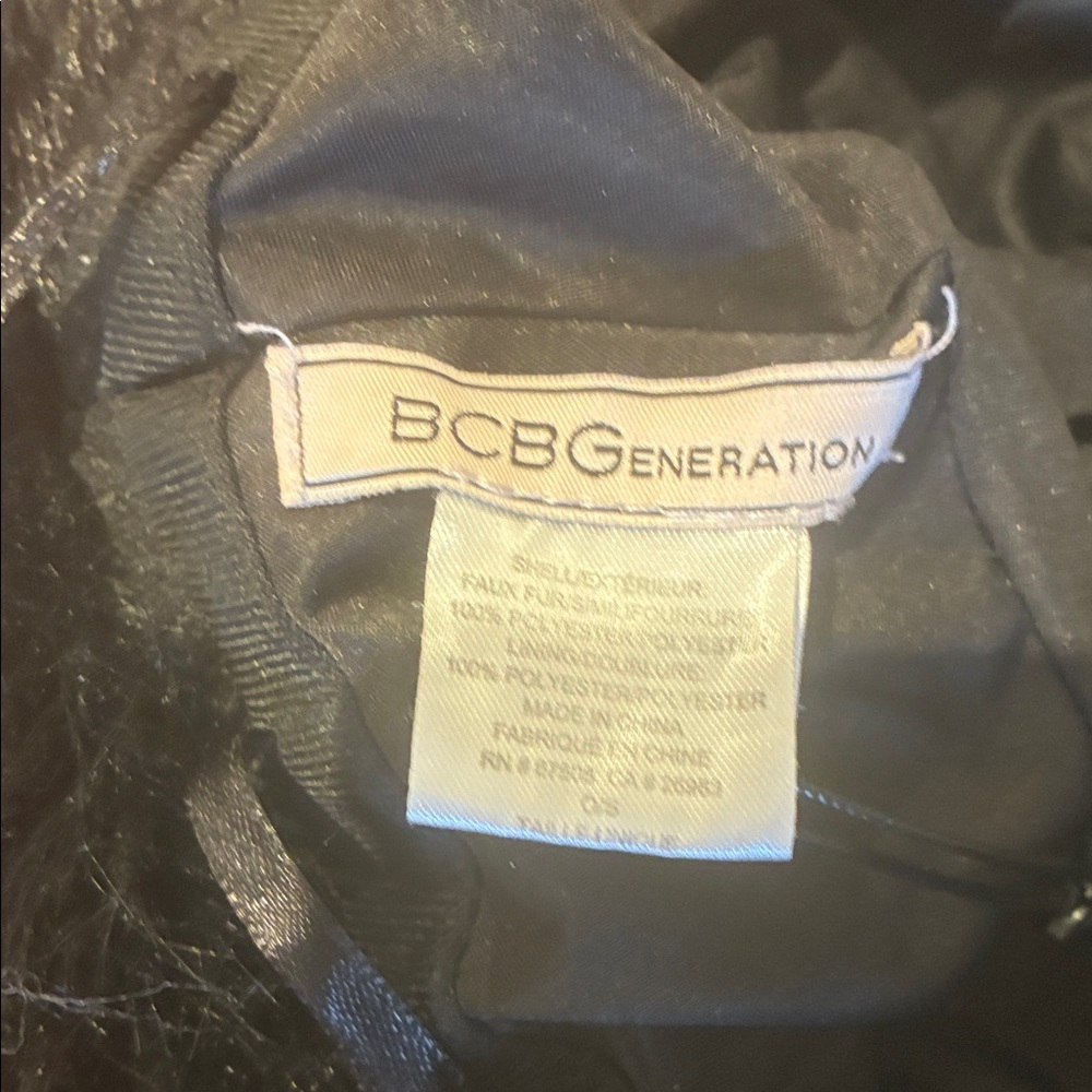 Black Faux Fur Bucket Hat - Picture 3 of 3